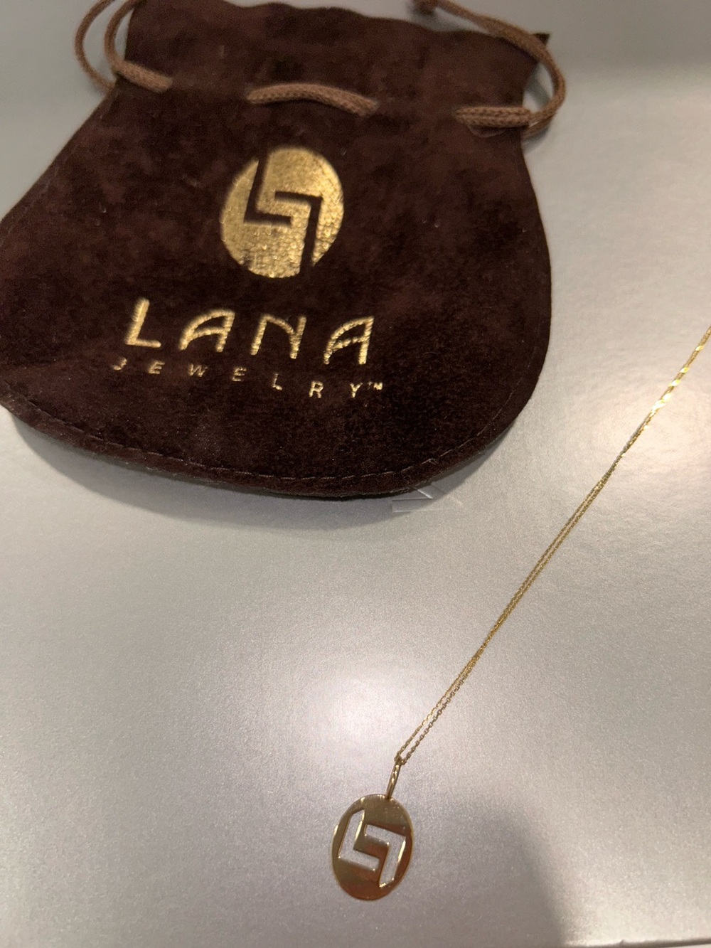 LANA Jewelry 14K Yellow Gold “Love & Luck” Pendant Necklace – Hand-Signed - RARE